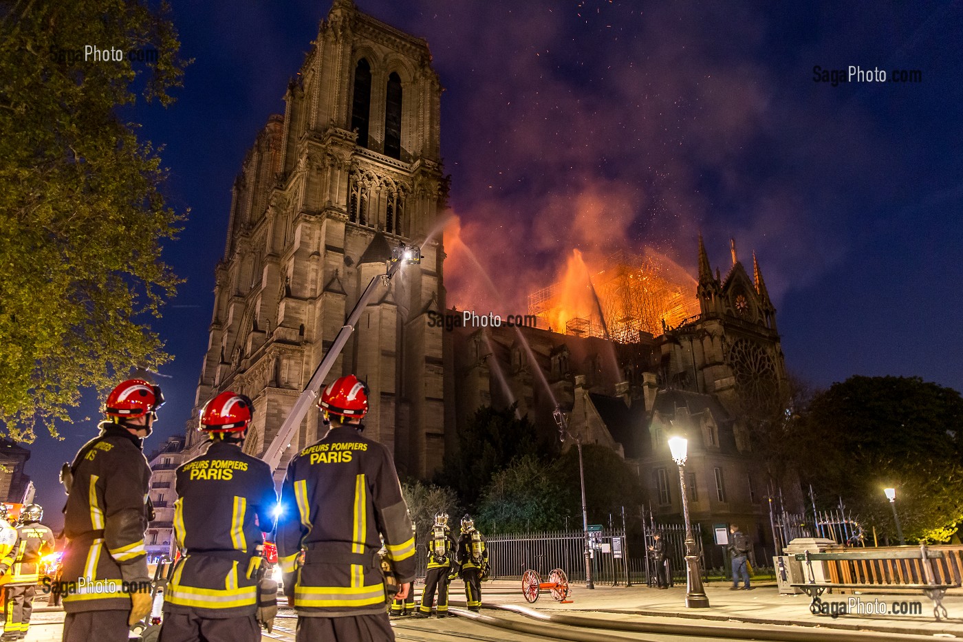 INCENDIE DE LA CATHEDRALE NOTRE DAME DE PARIS, PARIS, LE 15/04/19 
