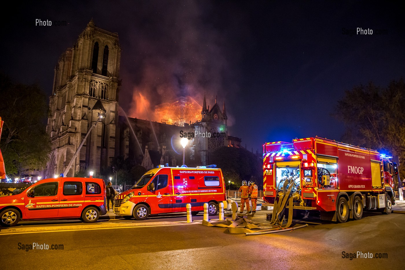 INCENDIE DE LA CATHEDRALE NOTRE DAME DE PARIS, PARIS, LE 15/04/19 