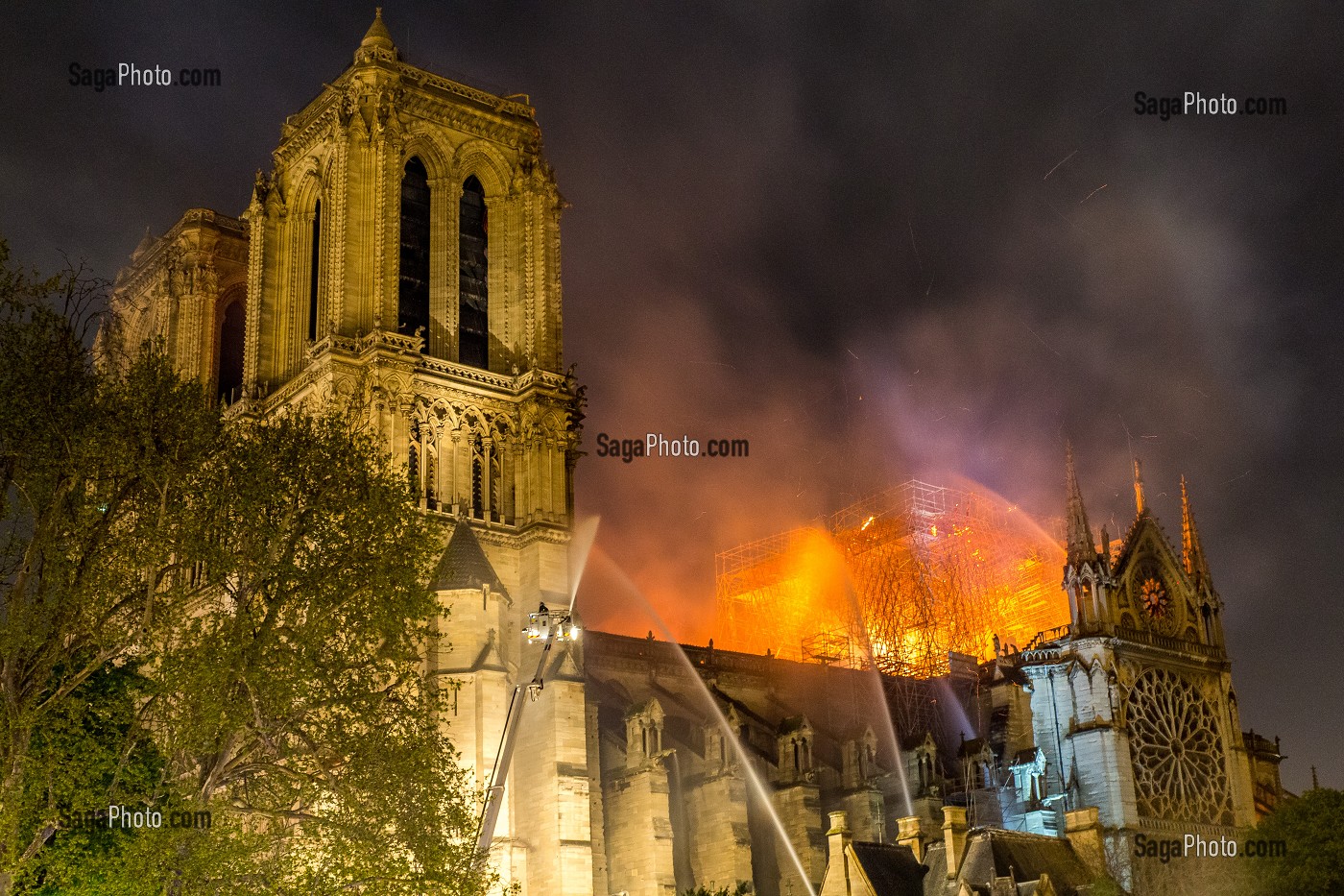 INCENDIE DE LA CATHEDRALE NOTRE DAME DE PARIS, PARIS, LE 15/04/19 