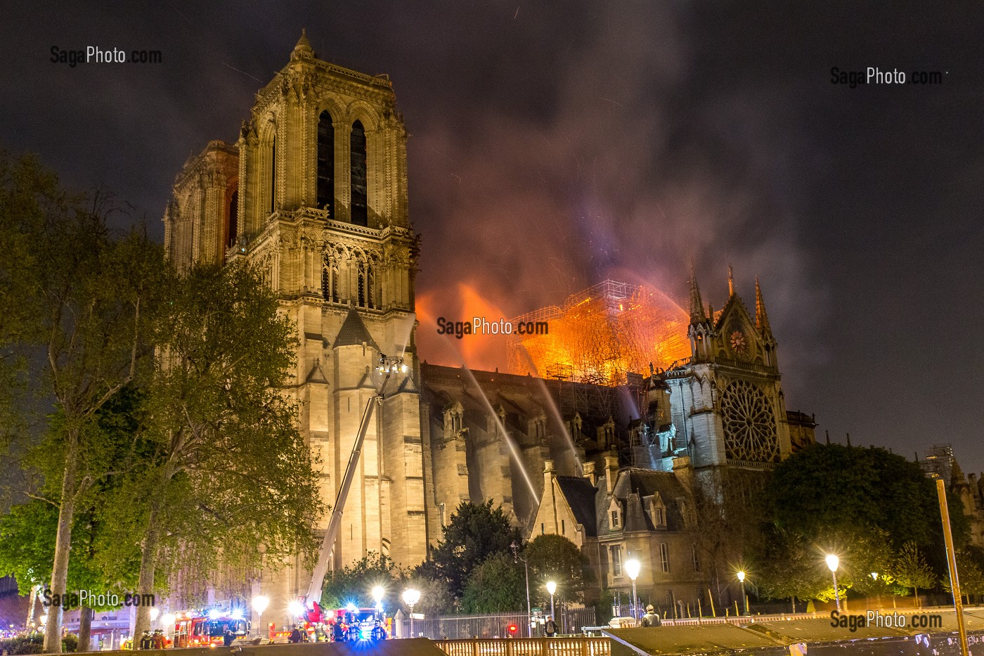 INCENDIE DE LA CATHEDRALE NOTRE DAME DE PARIS, PARIS, LE 15/04/19 
