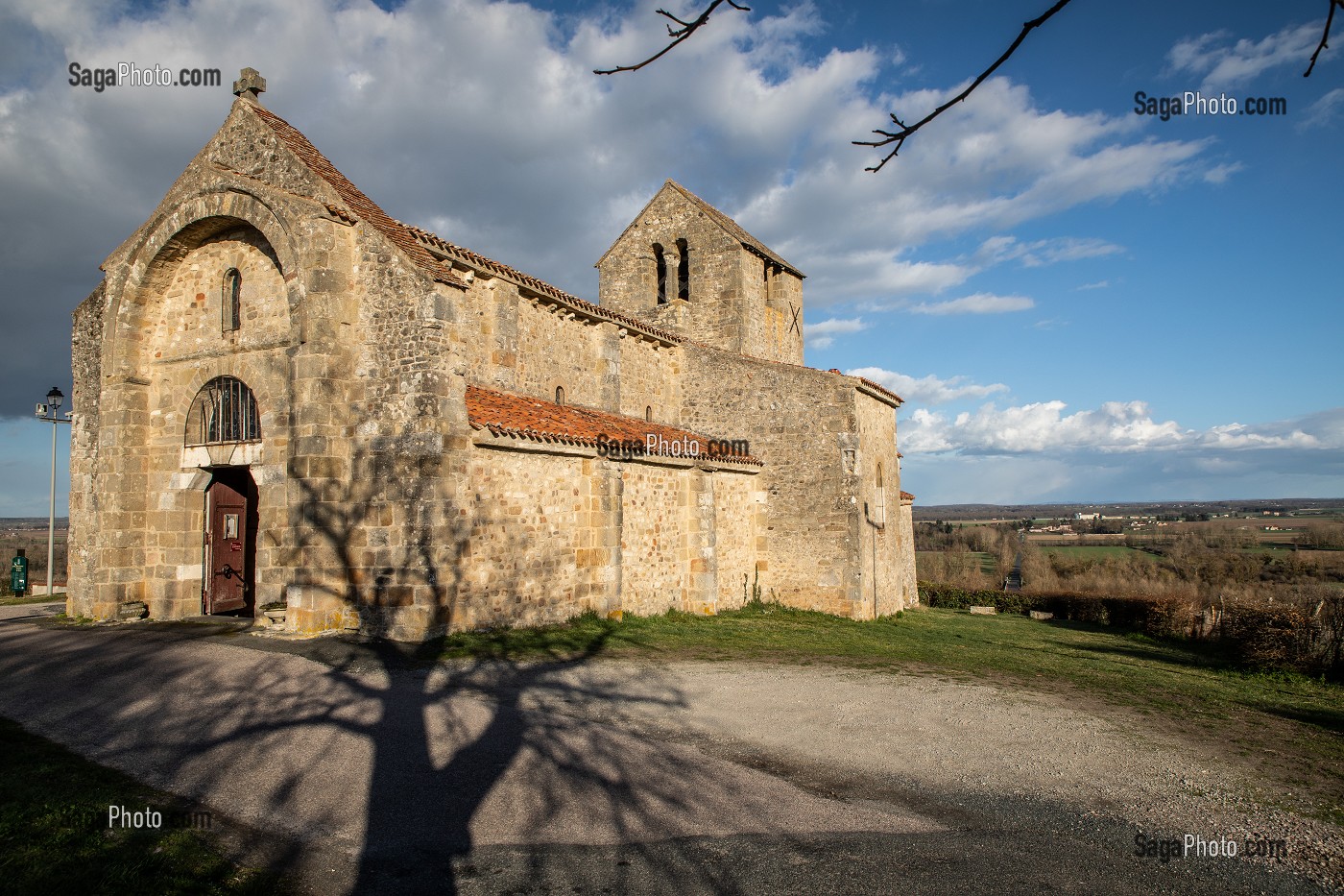 EGLISE SAINT LAURENT DE CHATEL DE NEUVRE, (03) ALLIER, AUVERGNE, AUVERGNE-RHONE-ALPES 