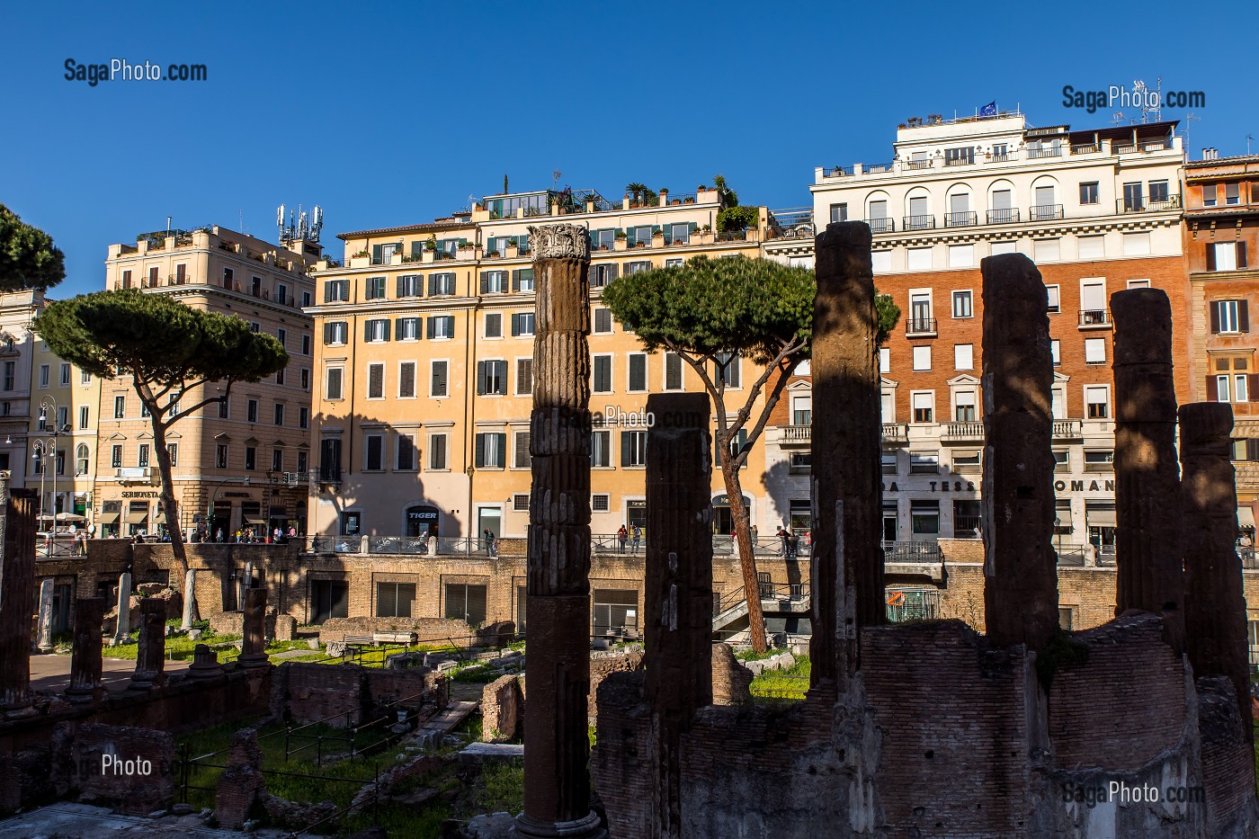 FOUILLES ARCHEOLOGIQUES LARGO DI TORRE ARGENTINA, ROME, ITALIE, EUROPE 