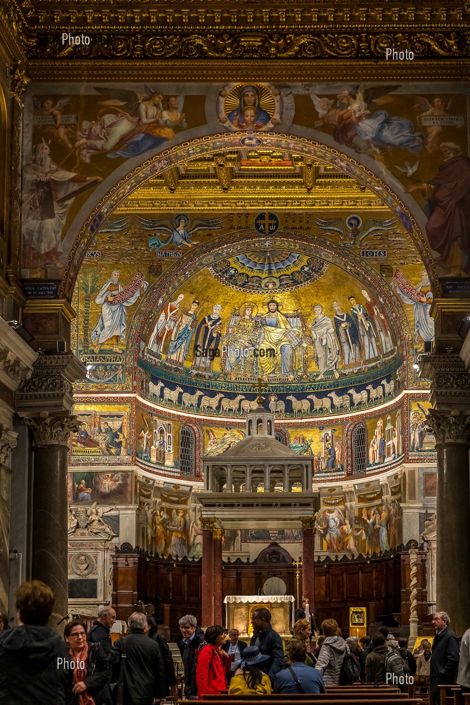 BASILIQUE SAINTE MARIE DU TRASTEVERE, SANTA MARIA DE TRASTEVERE, ROME, ITALIE, EUROPE 