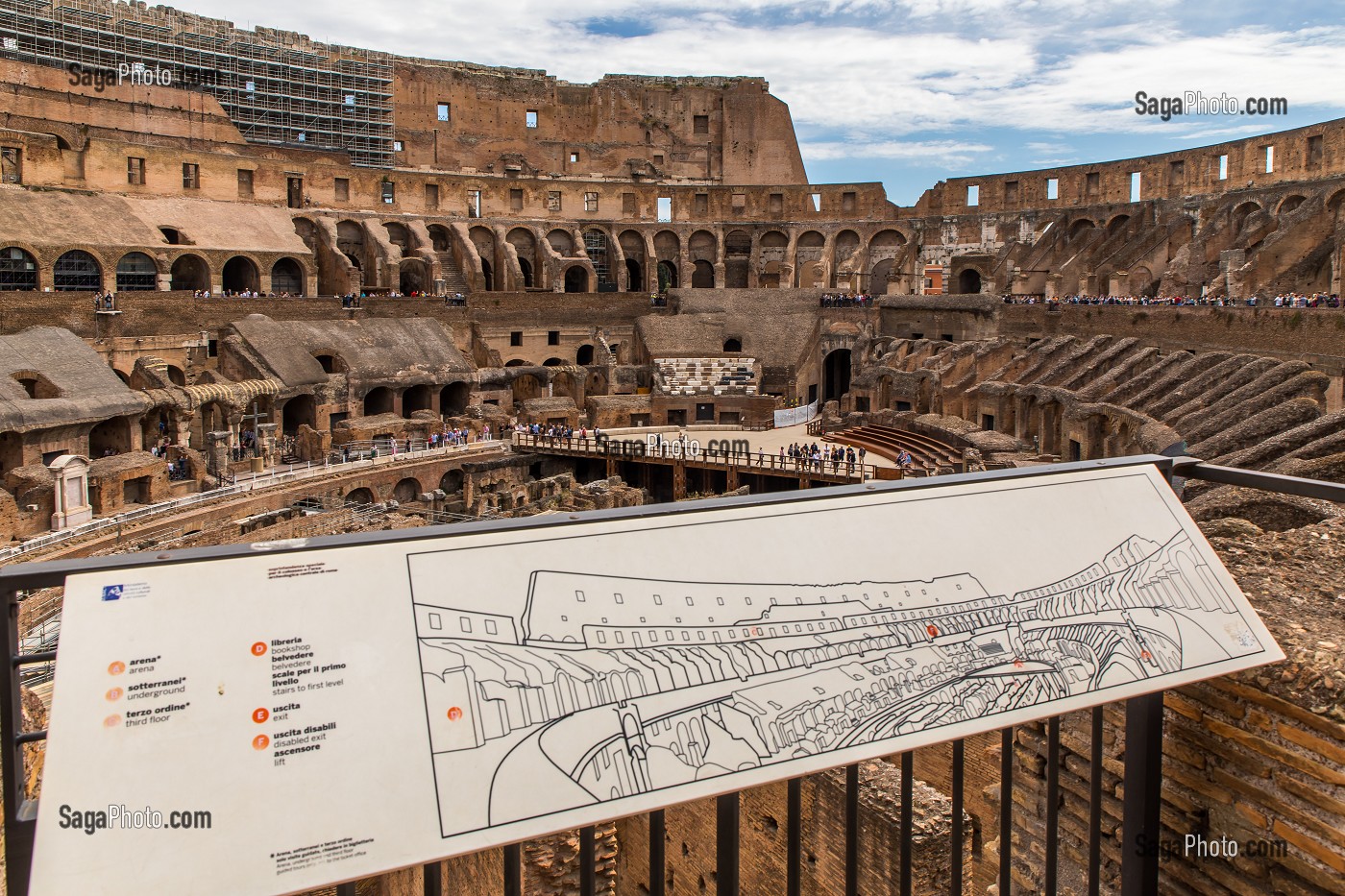COLISEE, AMPHITHEATRE DE LA ROME ANTIQUE, ROME, ITALIE, EUROPE 