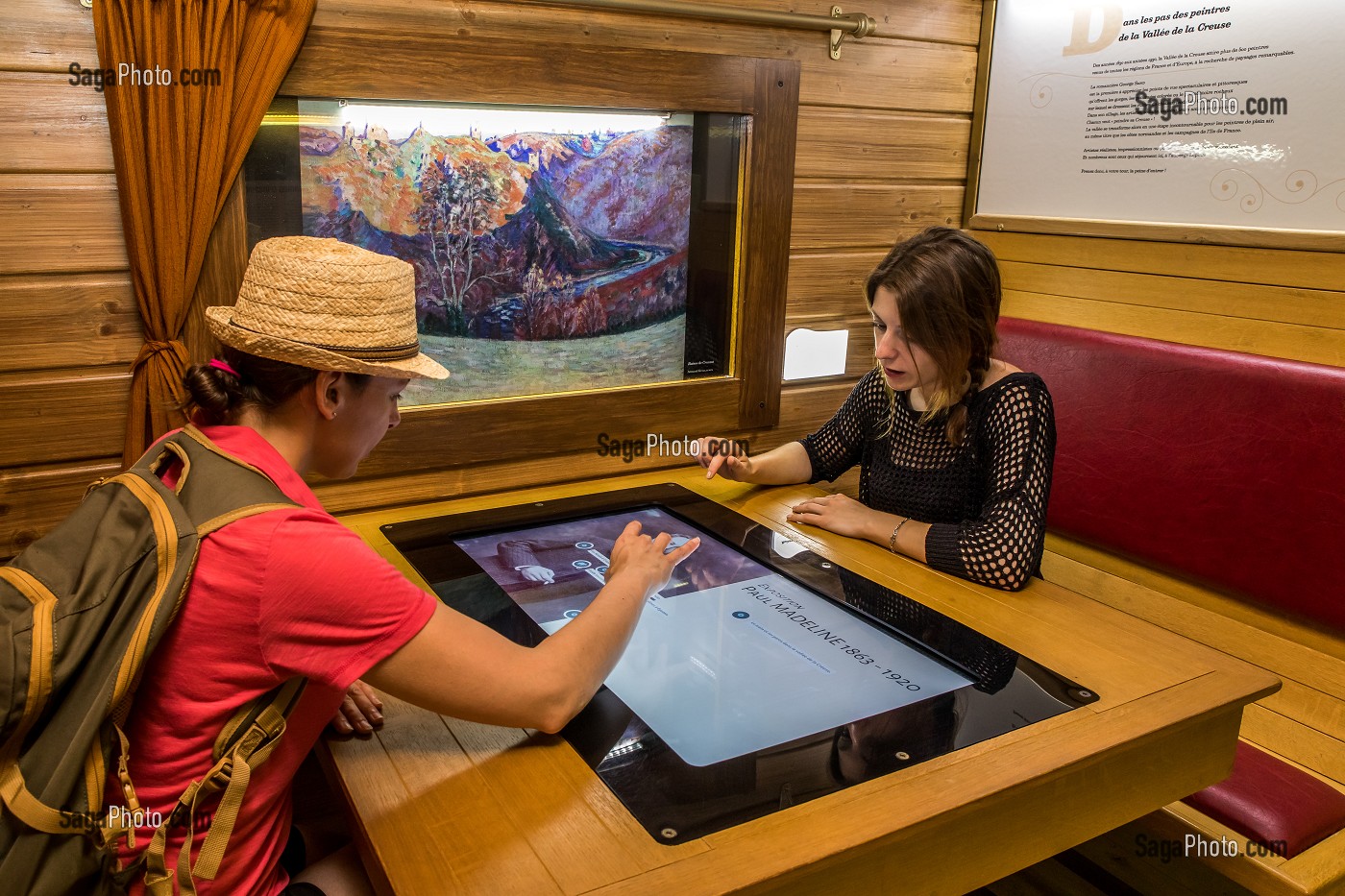 HOTEL LEPINAT, CENTRE D'INTERPRETATION DES PEINTRES DE LA VALLEE DE LA CREUSE, MUSEE INTERACTIF QUI JADIS HEBERGEAIT LES PEINTRES PAYSAGISTES, (23) CREUSE, LIMOUSIN, NOUVELLE AQUITAINE, FRANCE 