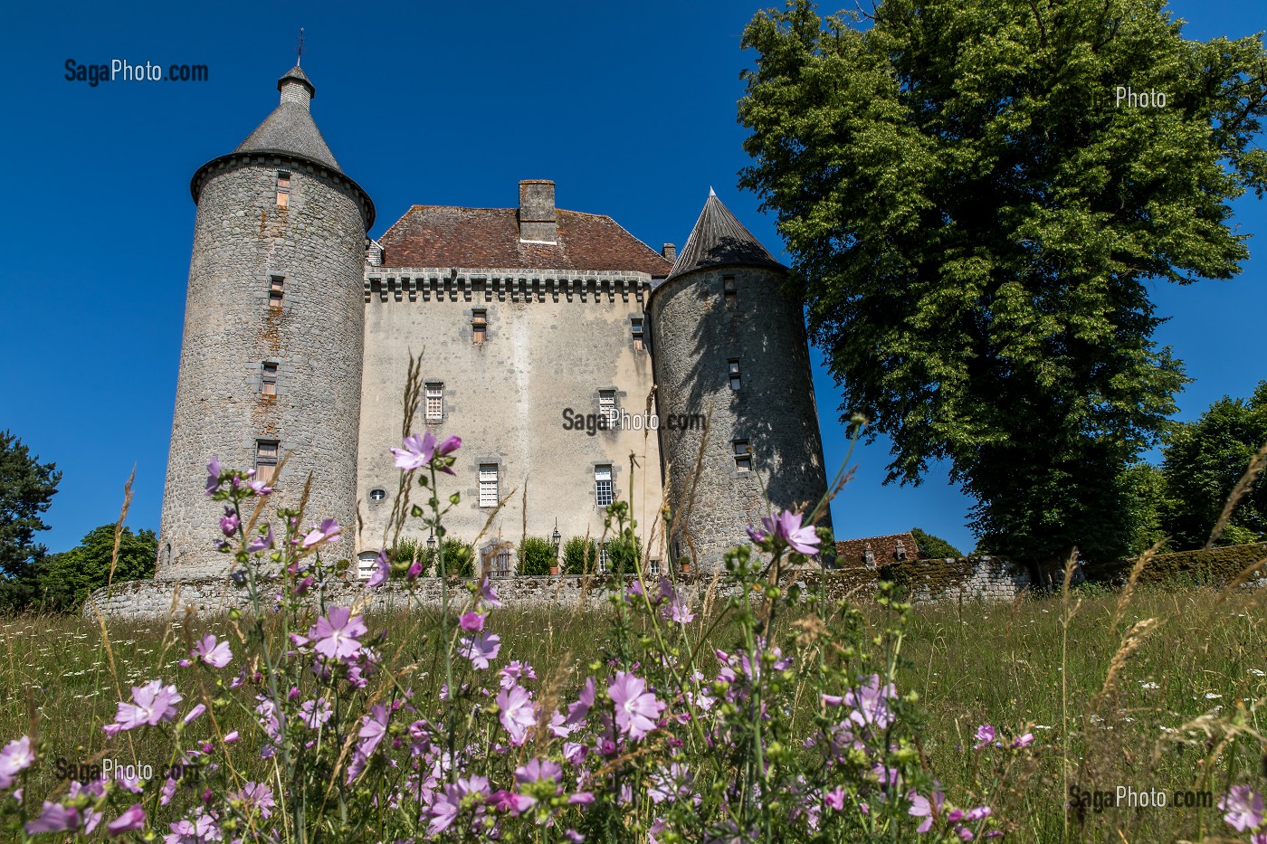 CHATEAU DE VILLEMONTEIX, SAINT-PARDOUX-LES-CARDS, (23) CREUSE, LIMOUSIN, FRANCE 