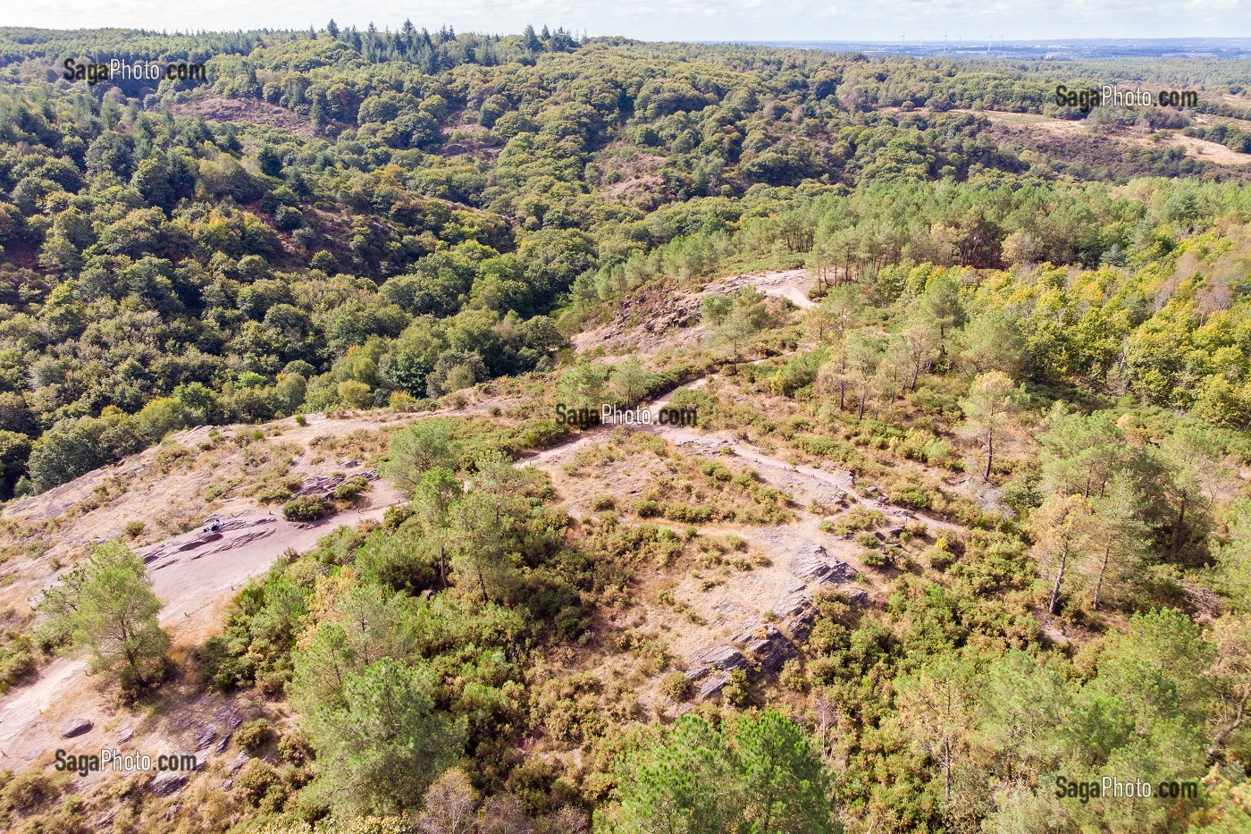 VAL SANS RETOUR, FORET DE BROCELIANDE, LIEU LEGENDAIRE, CONNU COMME LE DOMAINE DE LA FEE MORGANE, DEMI-SOEUR DU ROI ARTHUR, ELLE CONNAIT LA MAGIE DE MERLIN, TREHORENTEUC (35), BRETAGNE, FRANCE 