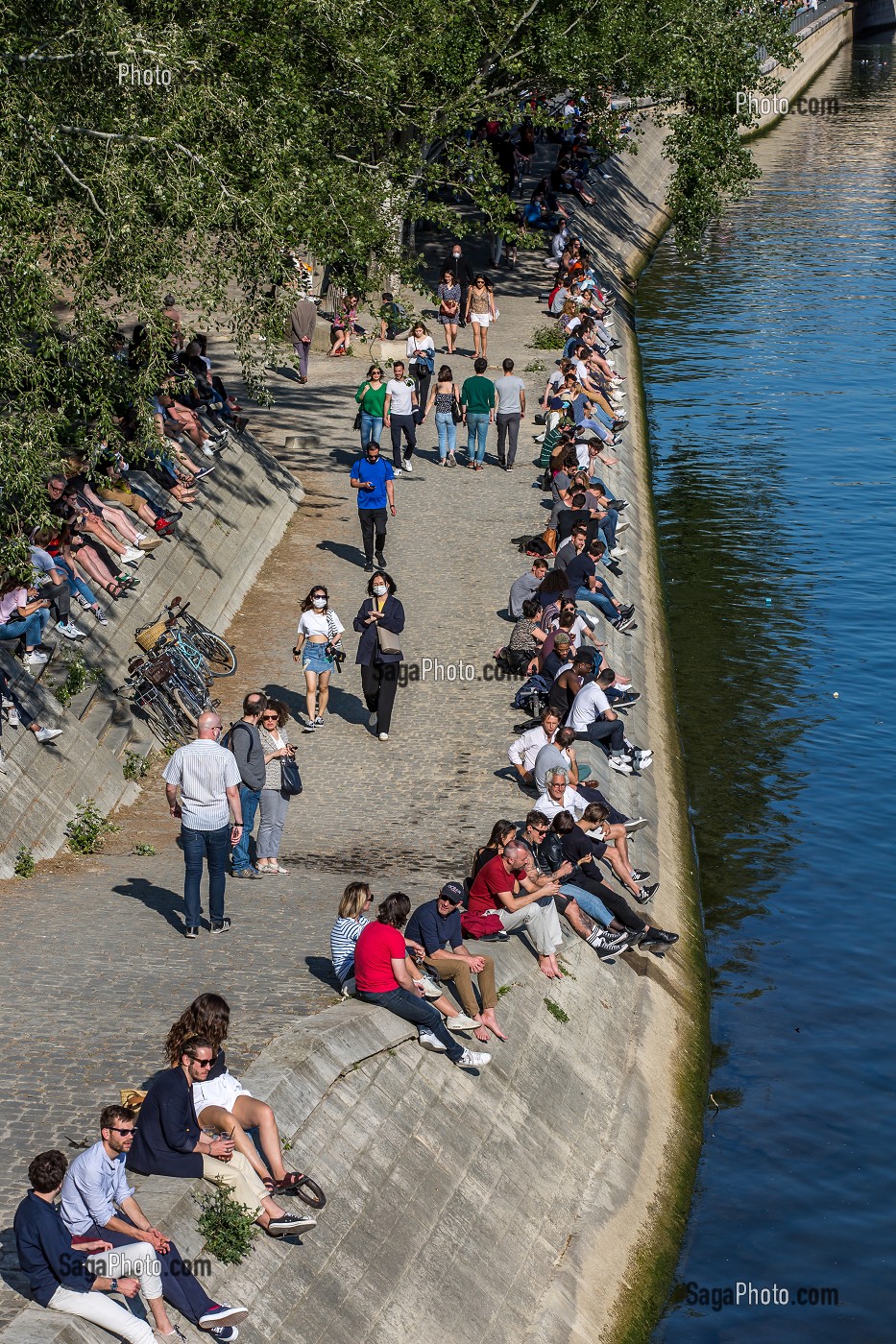 QUAIS DE SEINE, DECONFINEMENT, (75) PARIS, ILE DE FRANCE, FRANCE 