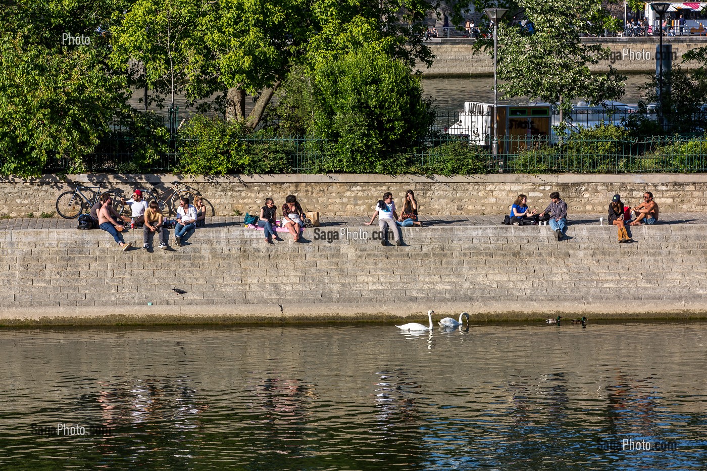 QUAIS DE SEINE, DECONFINEMENT, (75) PARIS, ILE DE FRANCE, FRANCE 