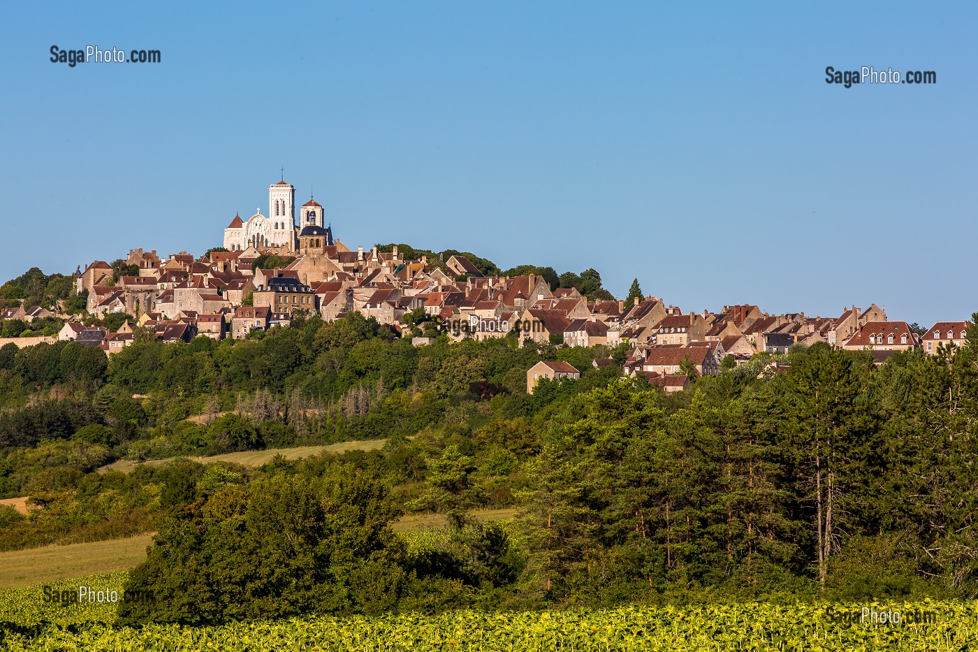 VILLAGE ET COLLINE ETERNELLE DE VEZELAY, VEZELAY, YONNE, BOURGOGNE, FRANCE 