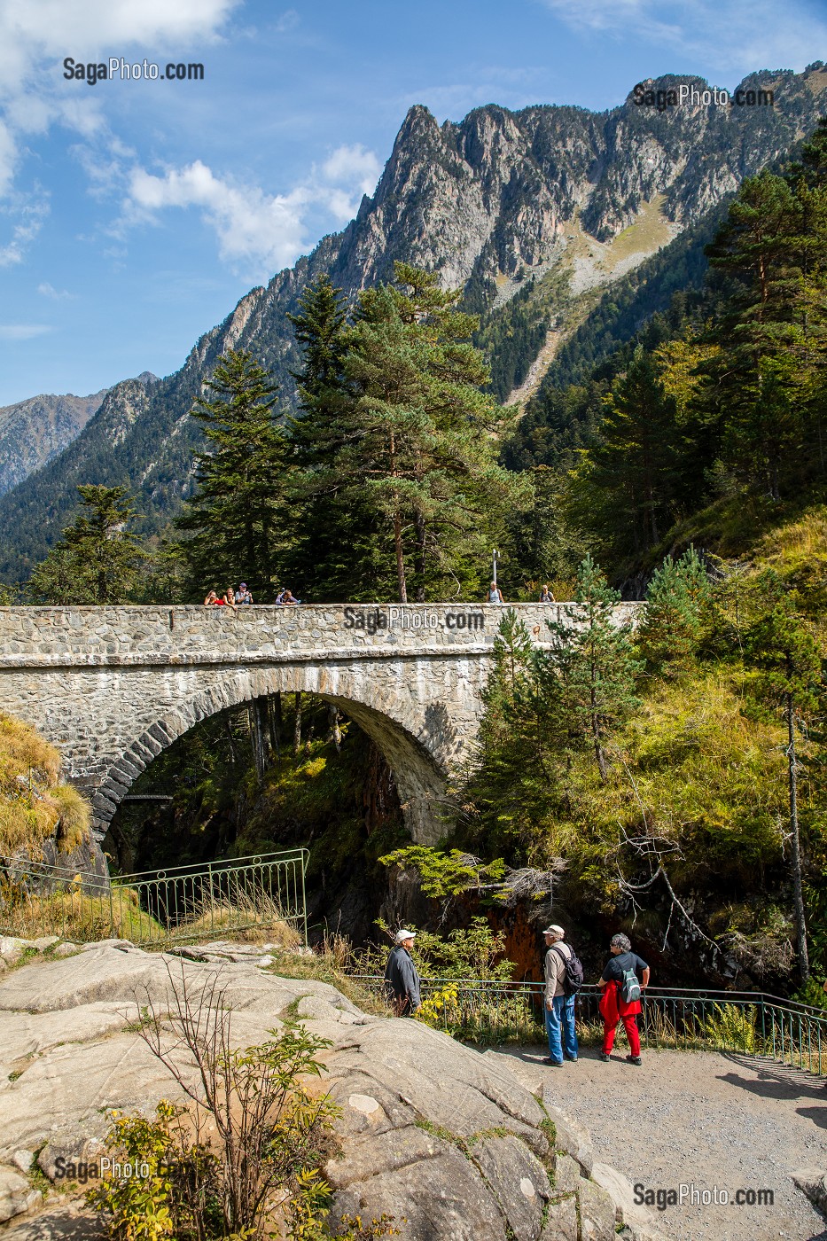 PONT D'ESPAGNE, CAUTERETS, HAUTES PYRENEES, MIDI PYRENEES, OCCITANIE, FRANCE 