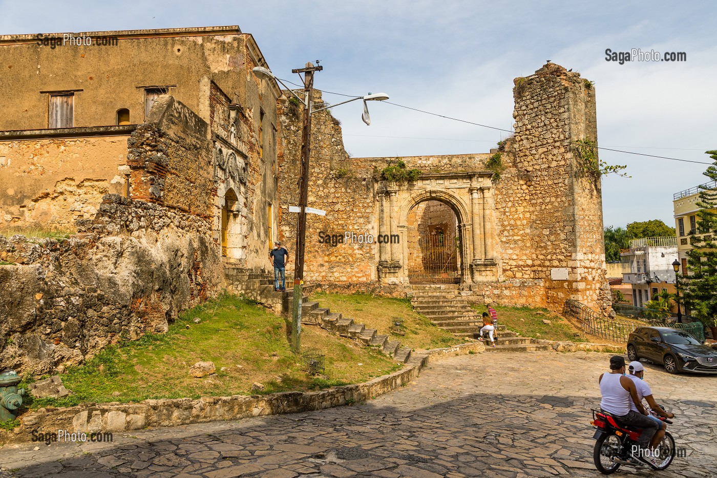 MONASTERIO DE SAN FRANCISCO, QUARTIER COLONIAL, CLASSE AU PATRIMOINE MONDIAL DE L'UNESCO, SAINT DOMINGUE, SANTO DOMINGO, REPUBLIQUE DOMINICAINE 