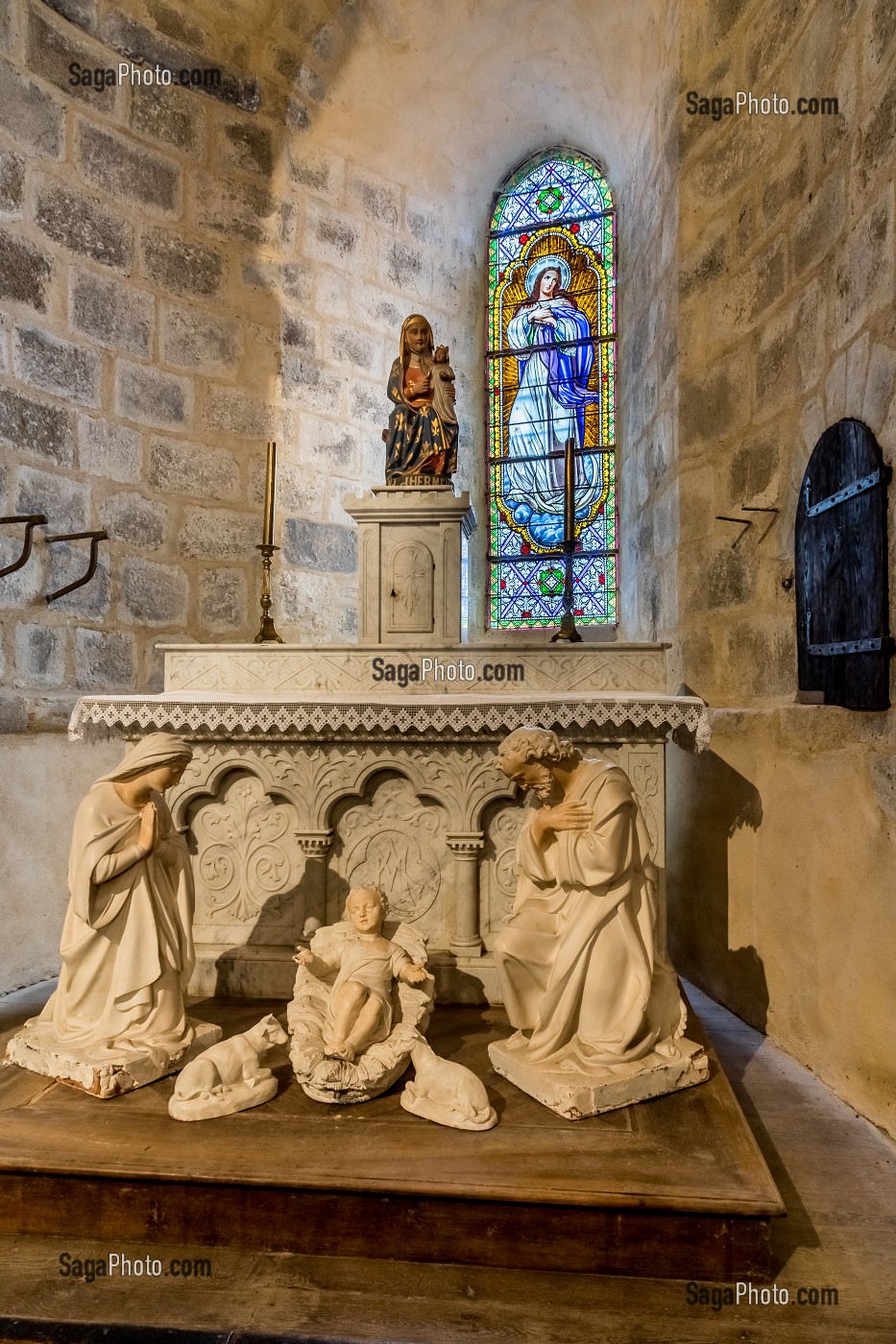 COLLEGIALE NOTRE DAME, HERMENT, (63) PUY DE DOME, AUVERGNE 