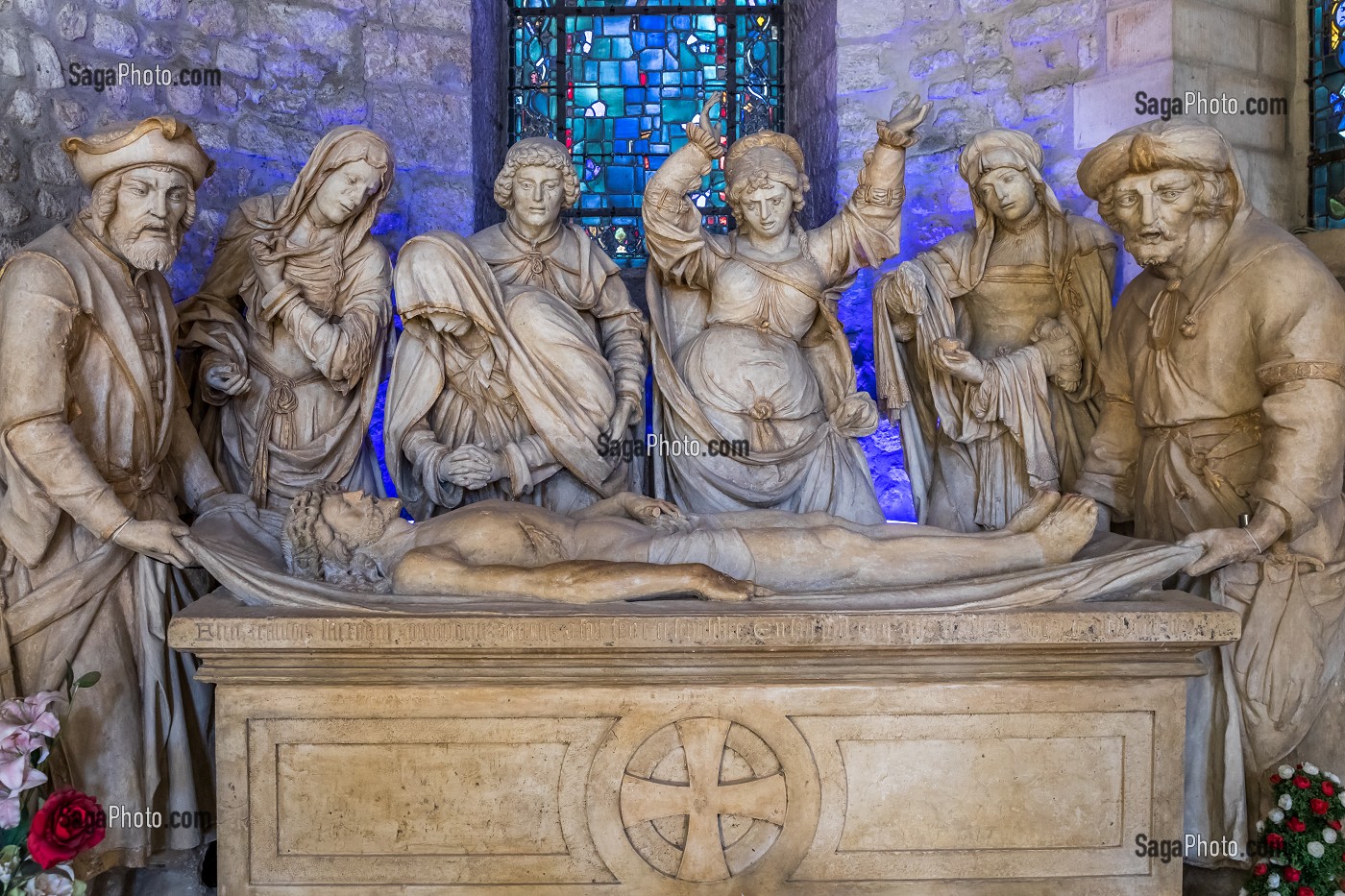 MISE AU TOMBEAU DU CHRIST, BASILIQUE SAINT REMI, REIMS, MARNE, REGION GRAND EST, FRANCE 