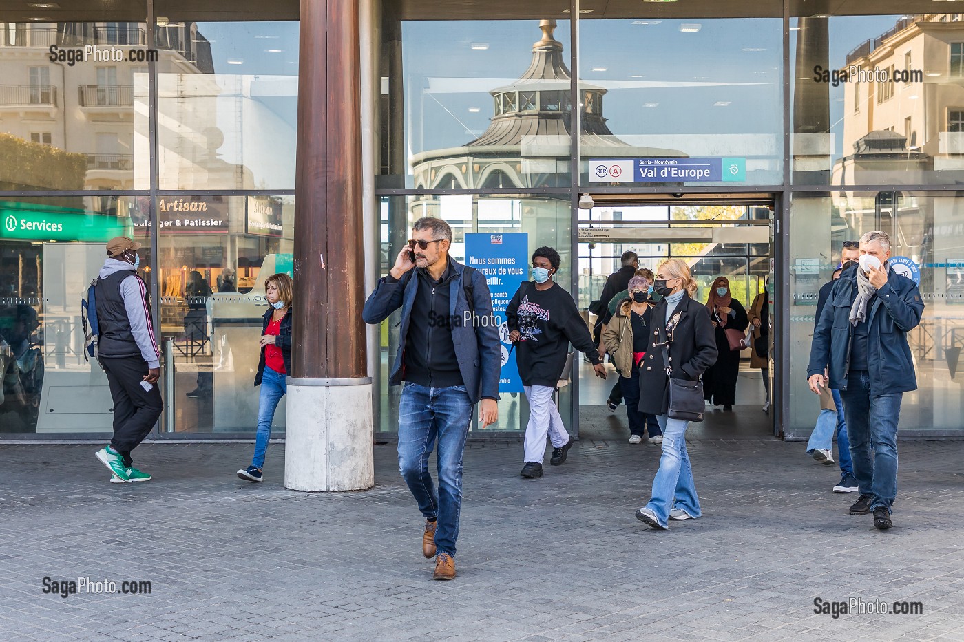 GARE RER VAL D'EUROPE, PLACE D'ARIANE, CHESSY, VAL D'EUROPE, MARNE LA VALLEE, SEINE ET MARNE (77), FRANCE, EUROPE 