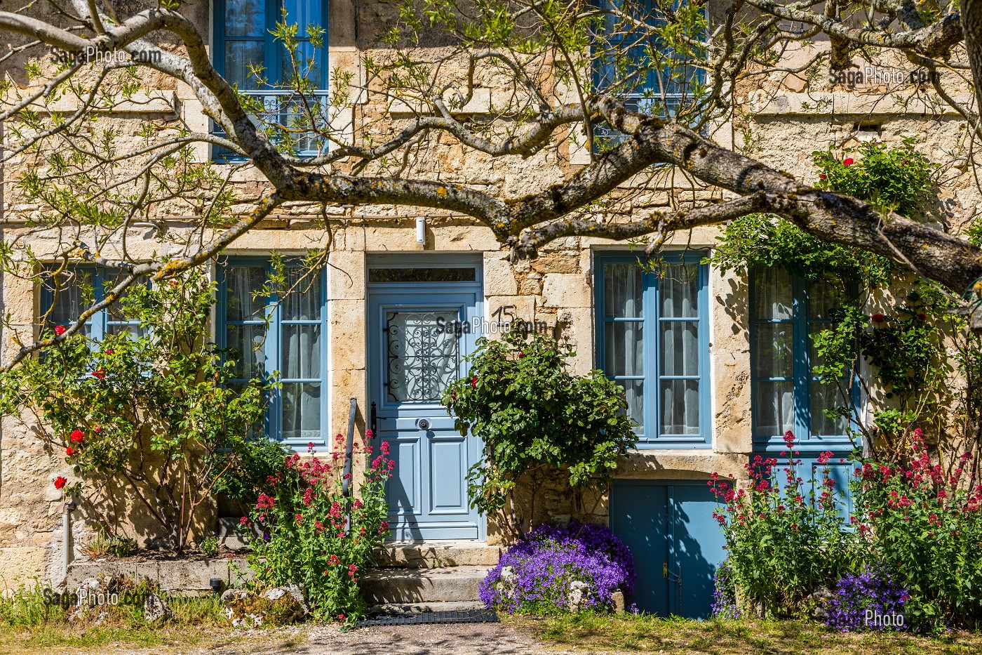 MAISON FLEURIE, FLAVIGNY SUR OZERAIN, (21) COTE-D'OR, BOURGOGNE, FRANCE 