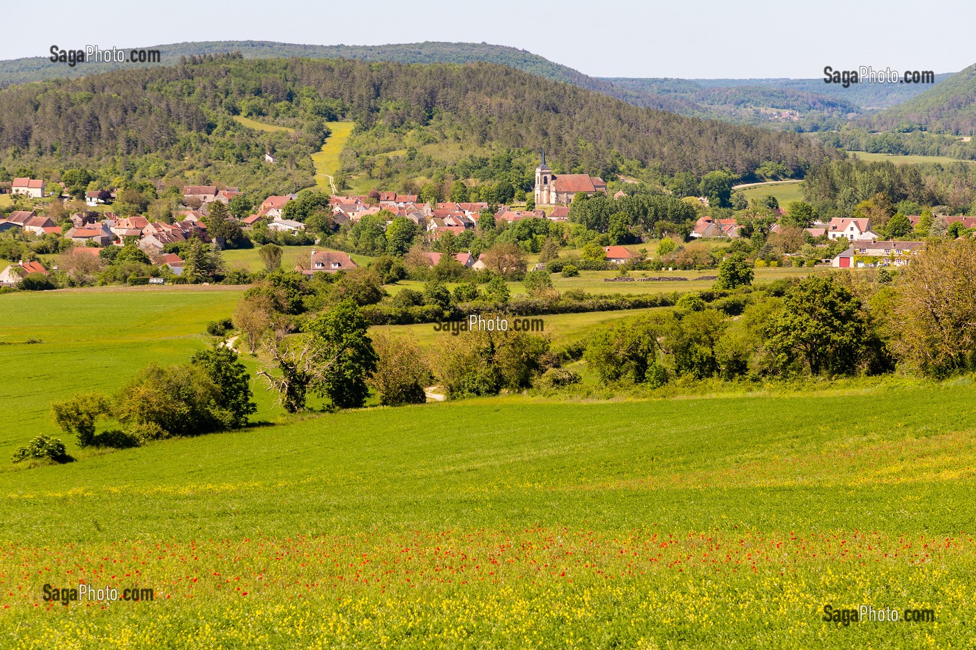 PAYSAGE AUTOUR DE VEZELAY, VILLAGE D'ASQUINS, VILLAGE ET COLLINE ETERNELLE DE VEZELAY, VEZELAY, (89) YONNE, BOURGOGNE, FRANCE 