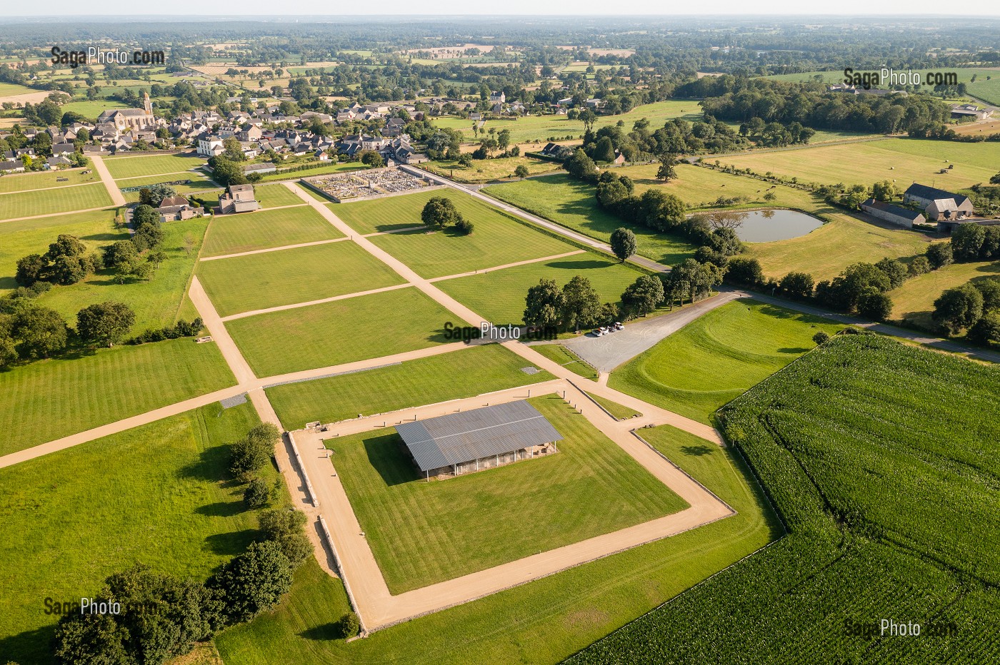 TEMPLE, GRAND SANCTUAIRE, MUSEE D'ARCHEOLOGIE, JUBLAINS, (53) MAYENNE, PAYS DE LA LOIRE 