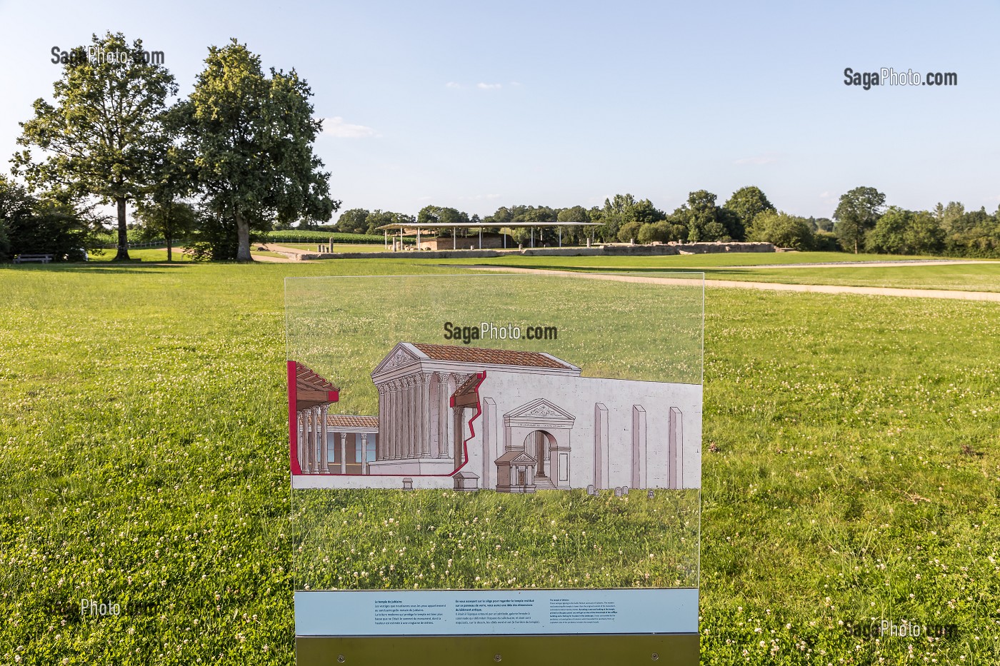 TEMPLE, GRAND SANCTUAIRE, MUSEE D'ARCHEOLOGIE, JUBLAINS, (53) MAYENNE, PAYS DE LA LOIRE 