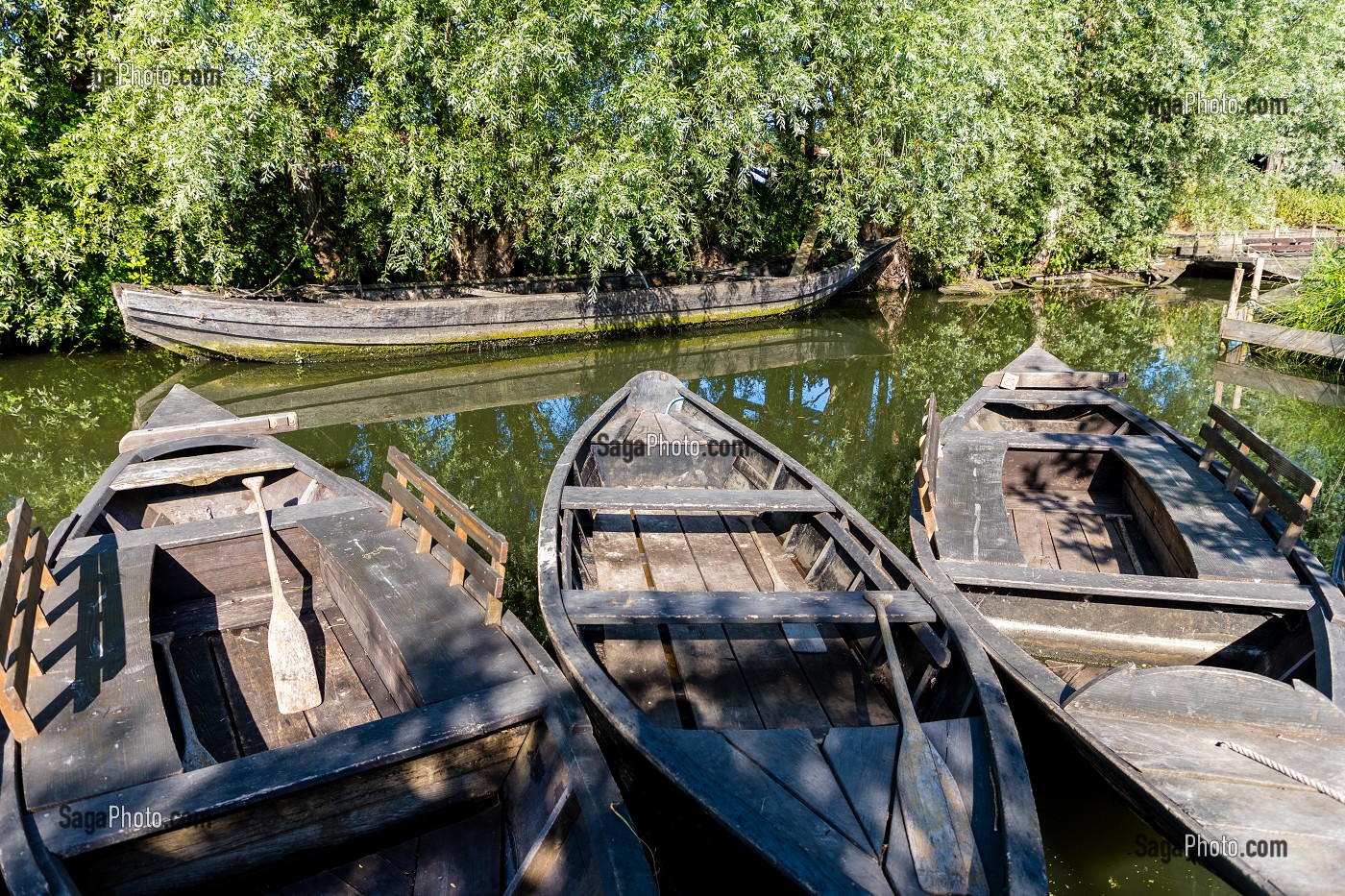 L'ESCUTE, BARQUE FLAMANDE TYPIQUE DU MARAIS AUDOMAROIS, ATELIER DES FAISEURS DE BATEAUX, SAINT OMER, (62) PAS-DE-CALAIS, FRANCE 