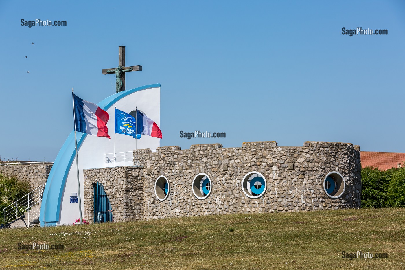 CALVAIRE ET CHAPELLE DES MARINS, BOULOGNE SUR MER, (62) PAS-DE-CALAIS, FRANCE 