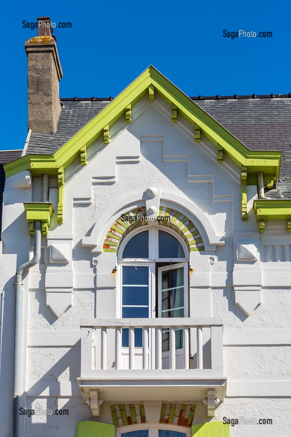 FACADE MAISON BELLE EPOQUE, WIMEREUX, (62) PAS-DE-CALAIS, FRANCE 