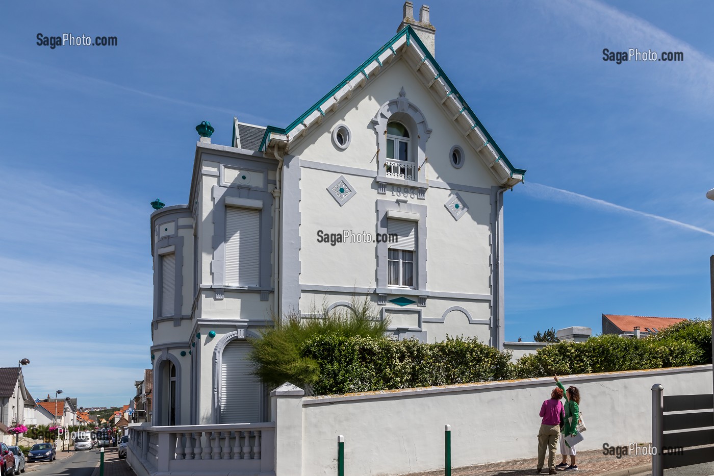 FACADE MAISON BELLE EPOQUE, WIMEREUX, (62) PAS-DE-CALAIS, FRANCE 