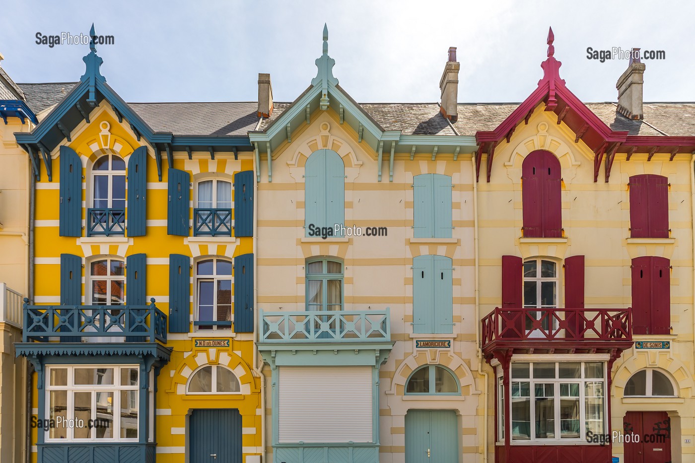 FACADE MAISON BELLE EPOQUE, WIMEREUX, (62) PAS-DE-CALAIS, FRANCE 