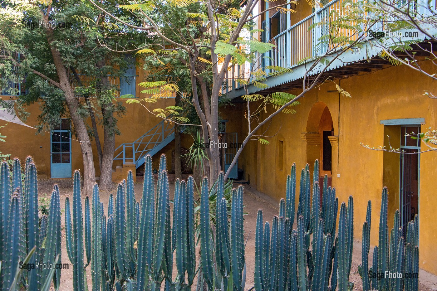 AUBERGE DU TEKROUR, ANCIENS COMPTOIRS FRANCAIS DE LA VILLE TRANSFORME EN CHAMBRE D'HOTES, PODOR, SENEGAL, AFRIQUE DE L'OUEST 