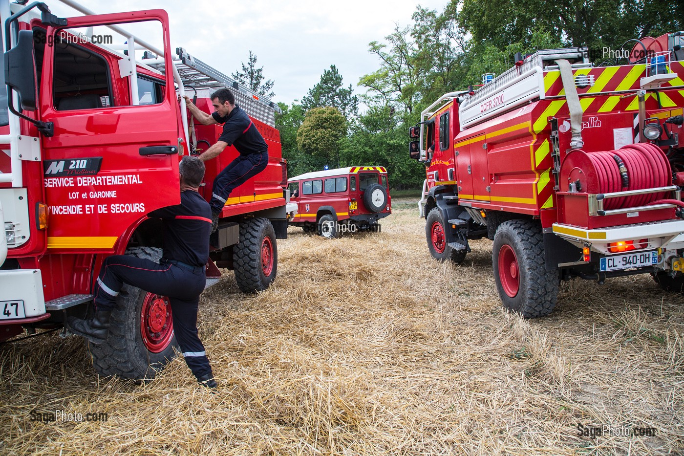 FORMATION FEUX REELS SUR FEU DE CHAUME, PORT-SAINTE-MARIE (47), FRANCE 