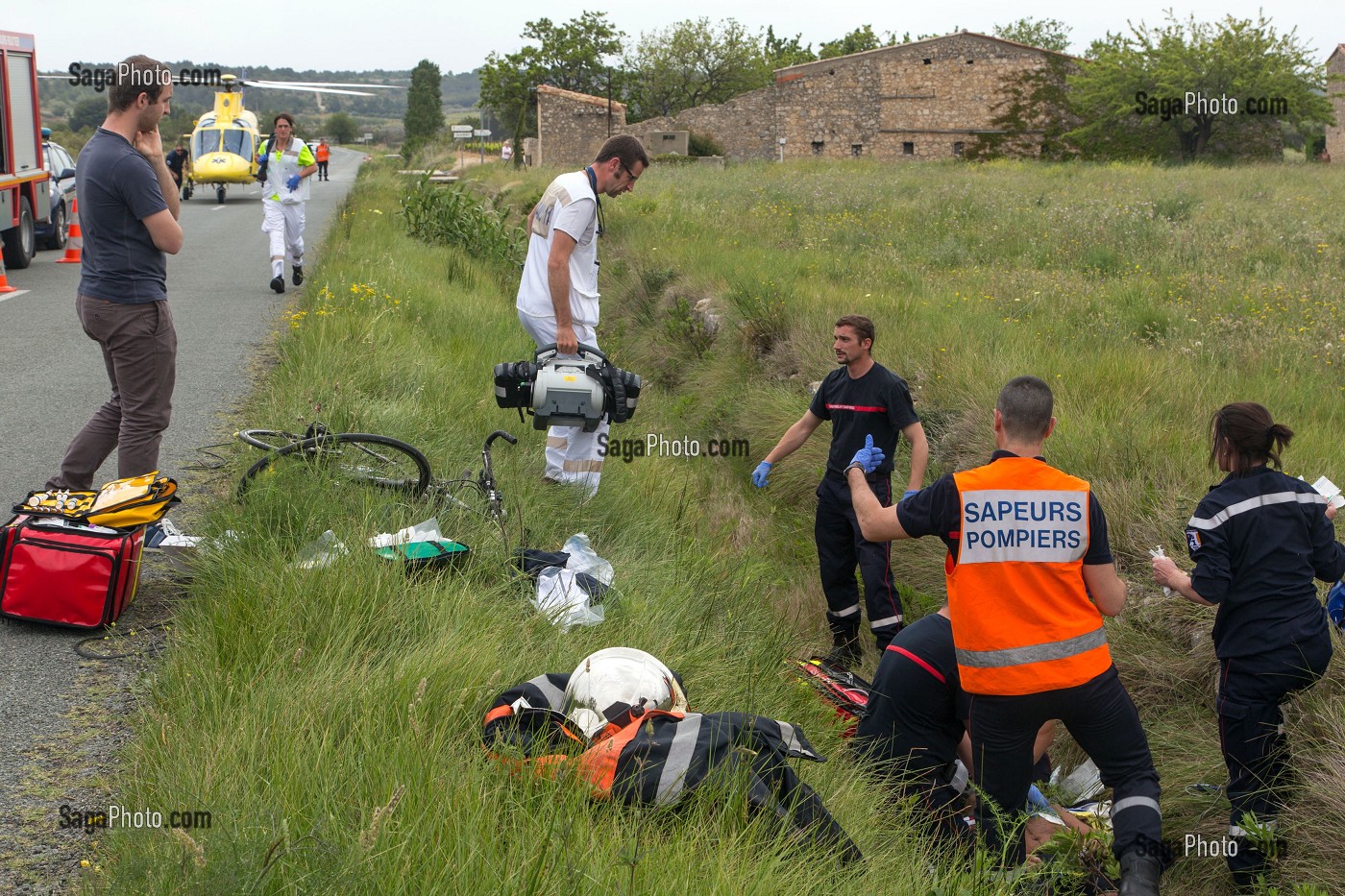 SAPEURS-POMPIERS, LEUCATE, FRANCE