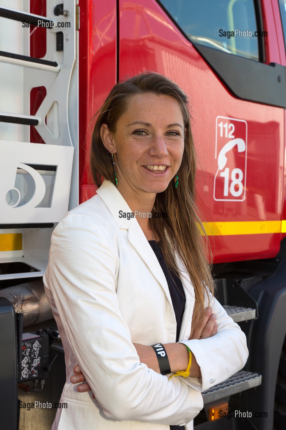 MARIE-AMELIE LE FUR, MARRAINE DU CONGRES ET CAPORAL D'HONNEUR, CHAMPIONNE PARA OLYMPIQUE (2 MEDAILLES D'OR, 1 D'ARGENT ET 1 DE BRONZE) √Ä RIO AU BRESIL, 123 EME CONGRES NATIONAL DES SAPEURS-POMPIERS DE FRANCE, TOURS, SEPTEMBRE 2016 
