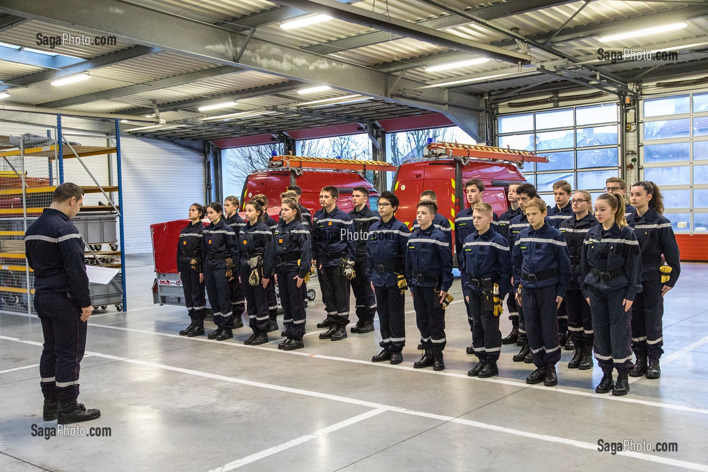 SAPEURS-POMPIERS, COMPAGNIE DE BAYEUX, FRANCE