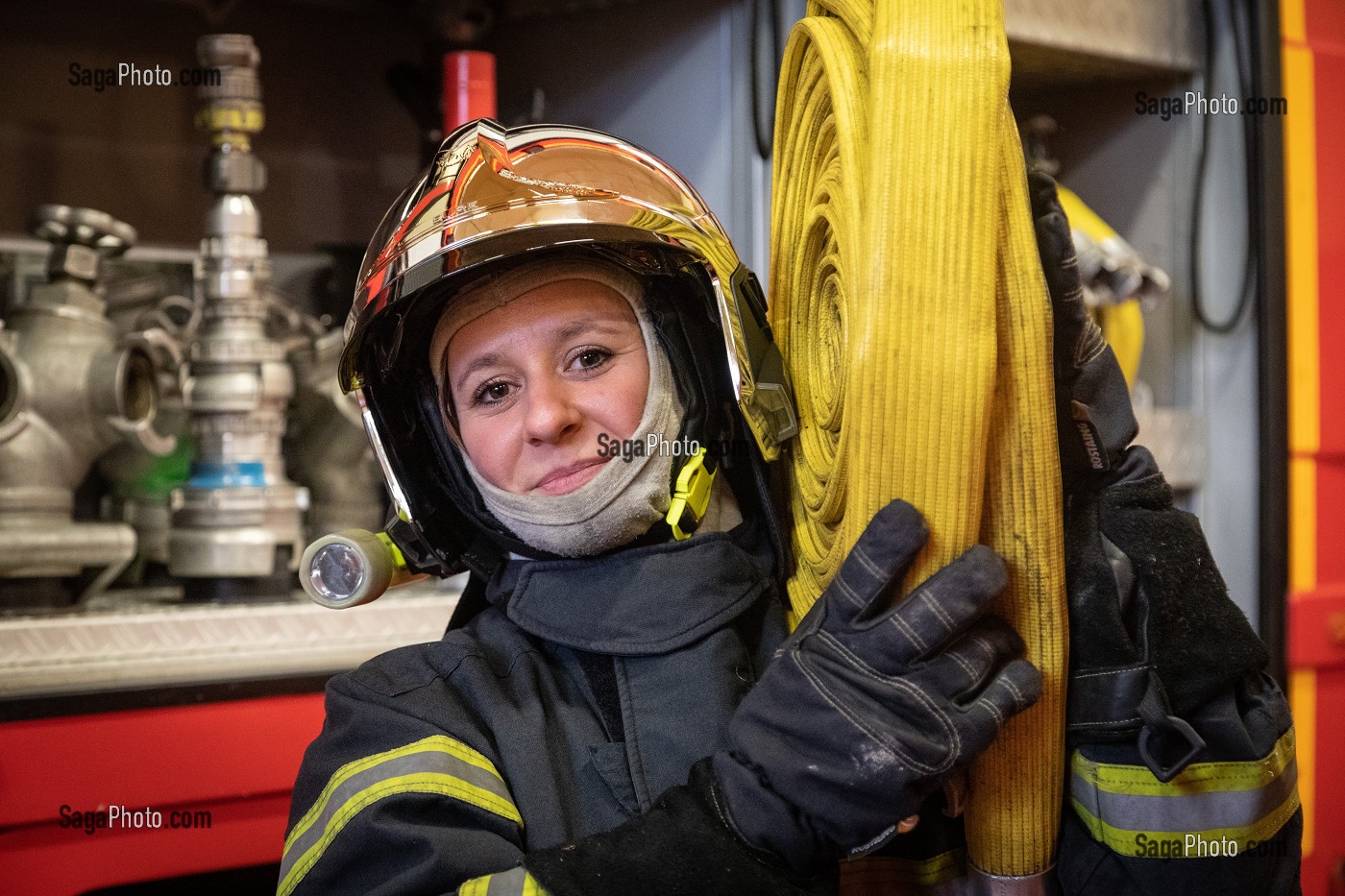 SAPEUR-POMPIER GAELLE COEUGNIET, CENTRE D'INCENDIE ET DE SECOURS DE BRETEUIL-SUR-ITON (27), FRANCE 