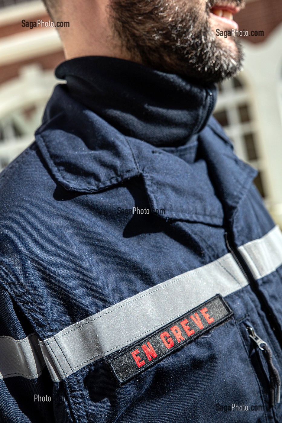 SAPEUR-POMPIER EN GREVE, CENTRE DE SECOURS DE LISIEUX, SDIS14, CALVADOS, FRANCE 