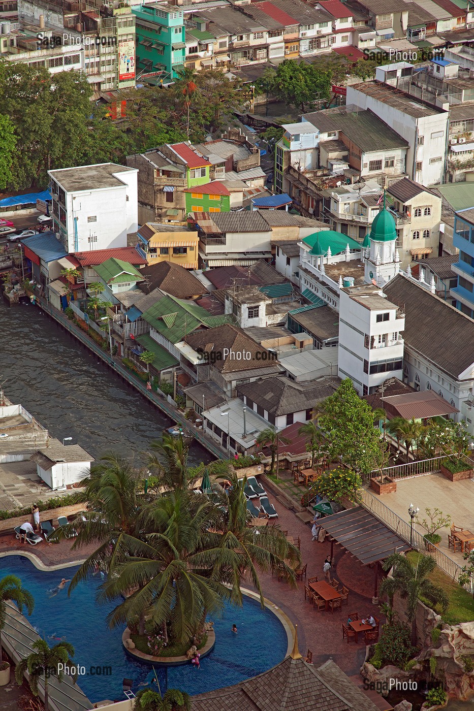 VUE DE LA VILLE DEPUIS LE PRINCE HOTEL, BANGKOK, THAILANDE 