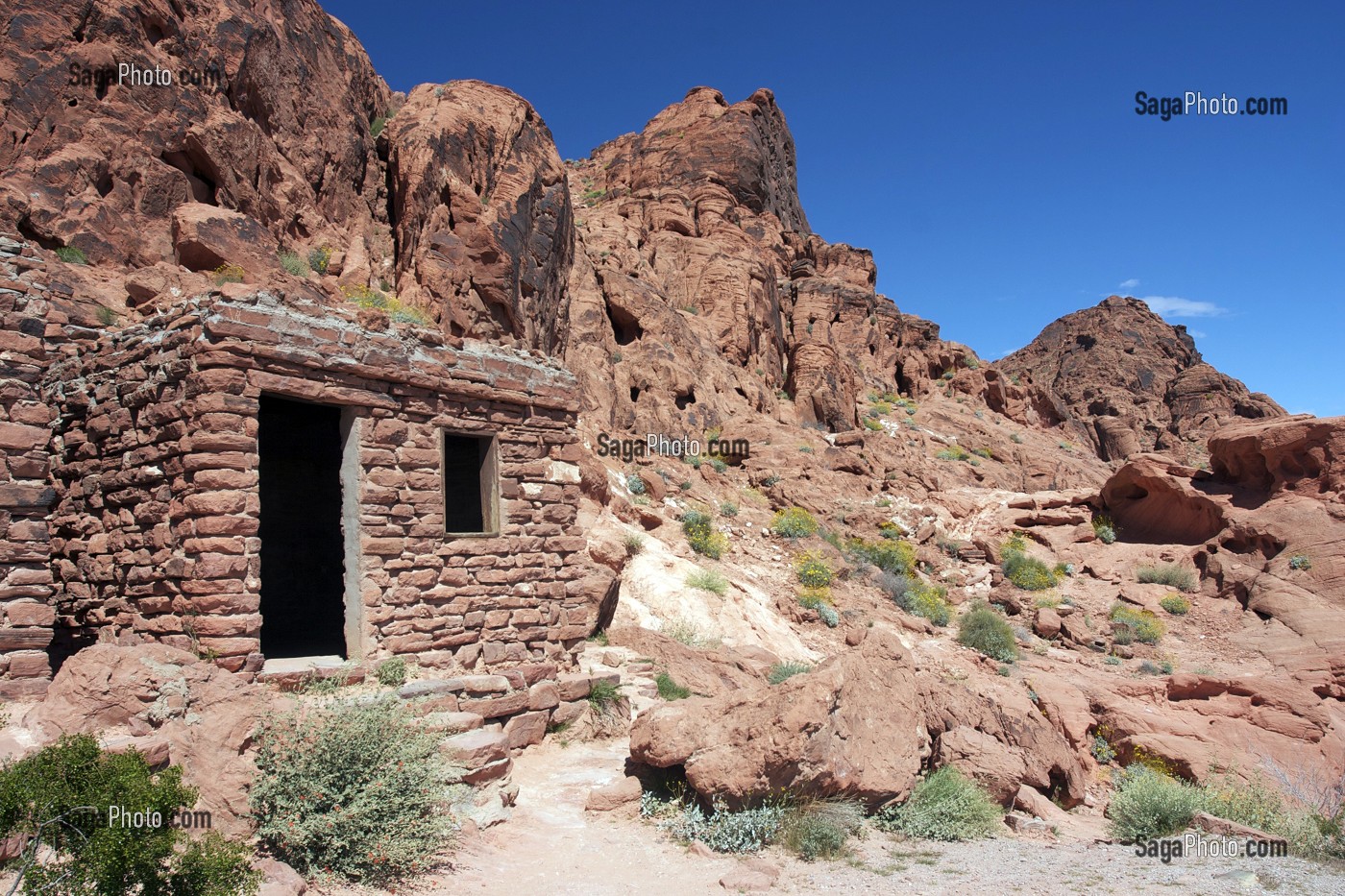 VILLAGE ABANDONNE DANS LE RED ROCK CANYON, EXCURSION AU DEPART DE LAS VEGAS, NEVADA, ETATS-UNIS, AMERIQUE, USA