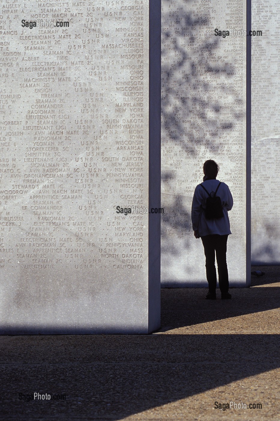 MEMORIAL DE LA SECONDE GUERRE MONDIALE, BATTERY PARK, MANHATTAN, NEW YORK, USA 