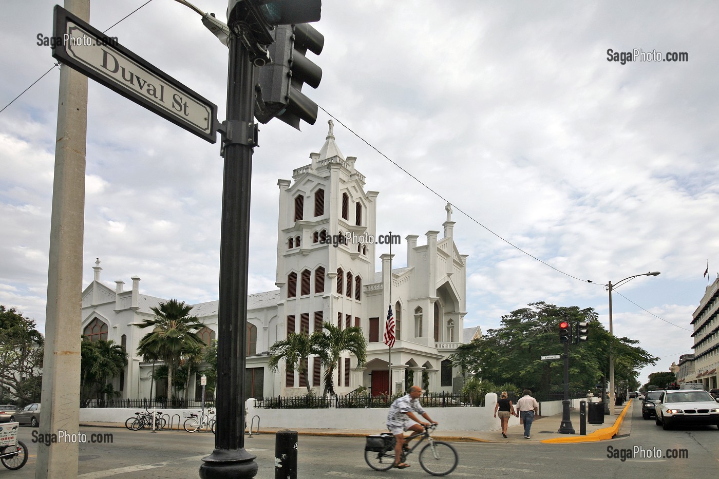 EGLISE SUR DUVAL STREET, KEY WEST, FLORIDE, FLORIDA, ETATS-UNIS, USA 