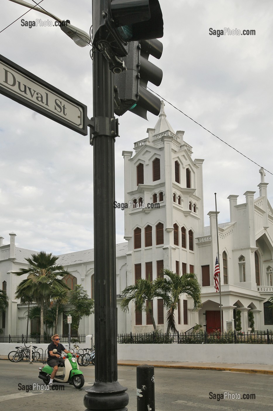 EGLISE SUR DUVAL STREET, KEY WEST, FLORIDE, FLORIDA, ETATS-UNIS, USA 