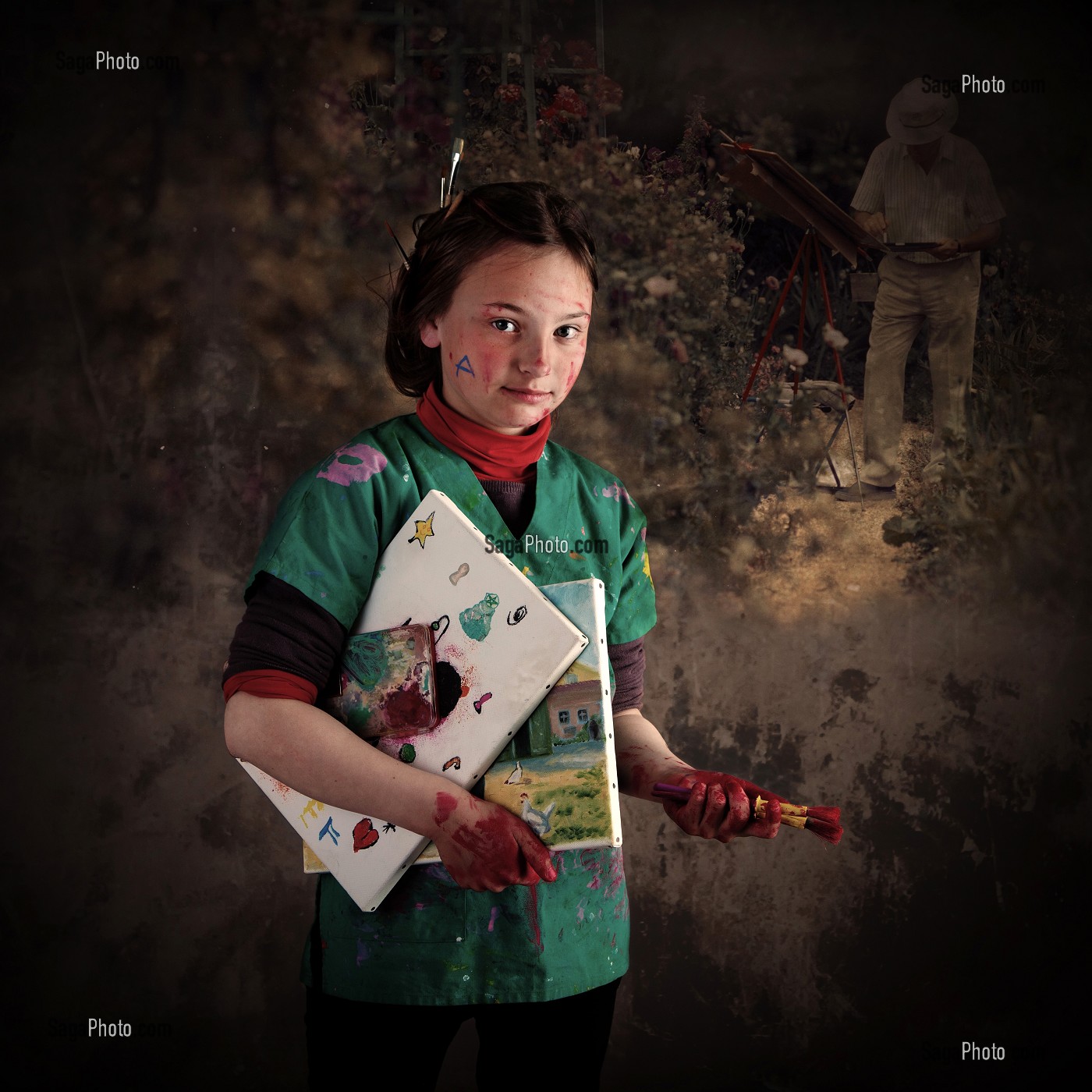 LA PEINTRE, METIER DE REVE DES ENFANTS, QUAND JE SERAI GRAND, JE SERAI..., SERIE IMAGE EXPOSITION 