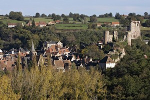 LE VILLAGE FORTIFIE ET DE CHATEAU D'HERISSON, ALLIER (03), FRANCE 