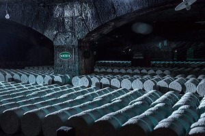 CAVE D'AFFINAGE DU FROMAGE ROQUEFORT, CAVE SOCIETE, GROUPE LACTALIS, (12) AVEYRON, MIDI-PYRENEES, FRANCE 