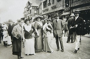 QUARTIER DE LA POTINIERE, DEAUVILLE A LA BELLE EPOQUE DEBUT XXEME SIECLE, CALVADOS (14), NORMANDIE, FRANCE, COLLECTION G. HAMEL 