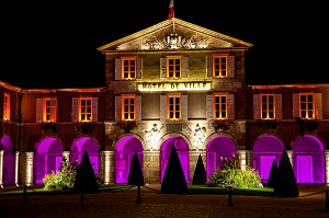 ILLUMINATION DE LA FACADE DE L'HOTEL DE VILLE DE BEAUNE, COTE D'OR (21), BOURGOGNE, FRANCE 