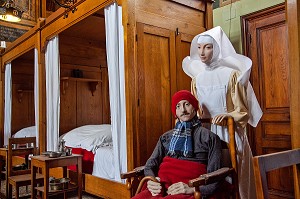 SALLE SAINT-HUGUES, INFIRMERIE DE L'HOTEL-DIEU, HOSPICES DE BEAUNE, HOPITAL POUR LES PAUVRES EDIFIE AU MOYEN AGE, BEAUNE, COTE D’OR (21), BOURGOGNE, FRANCE 