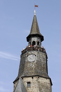 TOUR DE L'HORLOGE, INTRA-MUROS, VILLE MEDIEVALE DE DINAN, COTES D'ARMOR (22), BRETAGNE, FRANCE 