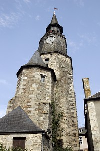 TOUR DE L'HORLOGE, INTRA-MUROS, VILLE MEDIEVALE DE DINAN, COTES D'ARMOR (22), BRETAGNE, FRANCE 