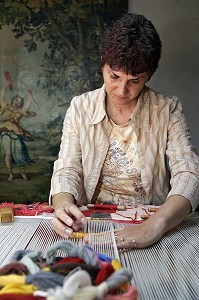 TAPISSERIE, MAISON DU TAPISSIER, AUBUSSON, CREUSE (23), FRANCE 