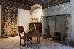 TAPISSERIE, MAISON DU TAPISSIER, AUBUSSON, CREUSE (23), FRANCE 